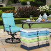 Aoodor Outdoor High Back Dining Chair Cushion Set, Water Proof & Stain Resistant Polyester Fabric Cover with Ties and Zipper, Set of 4 - 3 of 4