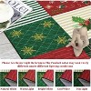 Christmas Kitchen Runner Rug Print Reindeer Santa Snowman Pattern, Non Slip Washable Hallway Carpet, Long Xmas Entryway Rug - 3 of 4