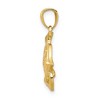 Black Bow Jewelry 14k Yellow Gold Open Rose Blossom Pendant, 16mm (5/8 inch) - 2 of 4