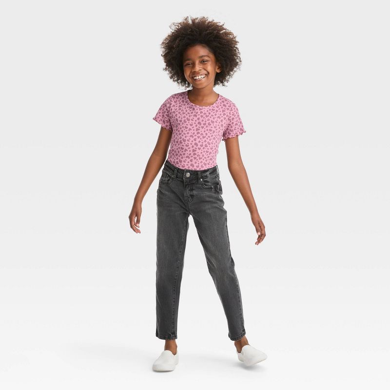 Girls' High-Rise Ankle Straight Jeans - Cat & Jack™, 4 of 5
