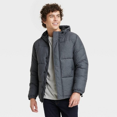 Men's Abstract Print Midweight Puffer Jacket - Goodfellow & Co™ Tan : Target