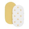 Sweet Jojo Designs Baby Boy, Girl, Unisex/Gender Neutral 2pc Baby Bassinet Fitted Sheets Set Boho Sun White and Mustard Yellow - 2 of 4