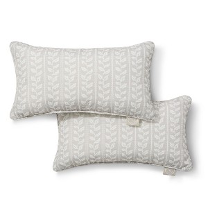 MARTHA STEWART Vineyard Vines Indoor Outdoor Decorative Lumbar Pillow 2-Pack Set - 1 of 4