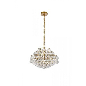 Elegant Lighting Savannah 18 inch pendant in brass - 1 of 4