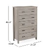 CAVINAS Bedroom Dresser,Tall Dressers & Chest of Drawers with 5 Drawers for Living Room,Office,Entryway - 3 of 4