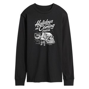 Men's - Coca Cola - Holidays are Coming Truck Long Sleeve Graphic T-Shirt - 1 of 3