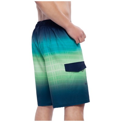 Rokka&Rolla Men's 9" Half Elastic Waist Board Swim Shorts -Green Vapor, size Medium — фото 6