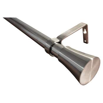 Versailles Home Fashions 54"-86" Stainless Steel Flare Indoor/Outdoor Curtain Rod - Brushed Nickel