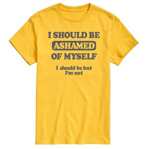 Men's - Instant Message - Funny I Should Be Ashamed Short Sleeve Graphic T-Shirt - 1 of 4