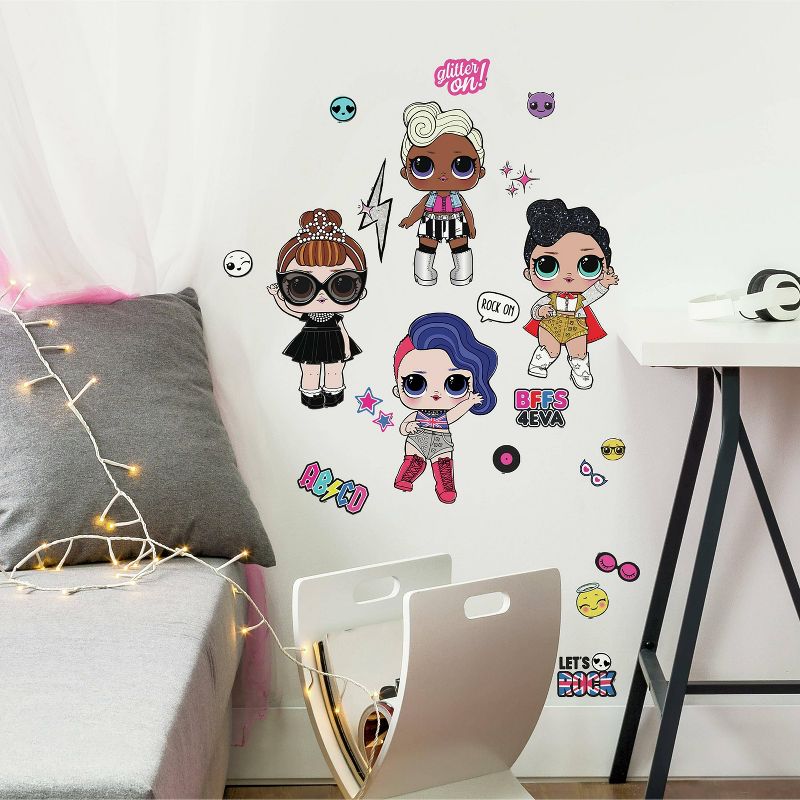 Lol Surprise Rock Star Peel and Stick Kids&#39; Wall Decal - RoomMates, 3 of 8