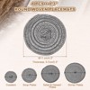 Unique Bargains Woven Braided Washable Decorative Round Placemat 4 Pcs - 2 of 4