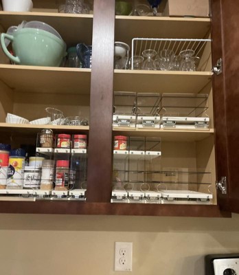 Vertical Spice 2 Drawer Clear Spice Rack Organizer With A Full Extension  Slide And Elastic Flex Sides For Large Jars And Containers, Cream : Target