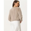 INSPIRE CHIC Women's Long Sleeve Open Front Cropped Winter Faux Fur Jacket - 3 of 4