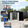 8x10 FT Metal Storage Shed Outdoor with Lockable Door & Air Vent - Galvanized Steel Tool Shed Kit for Backyard, Garden, Patio,Lawn - 3 of 4