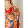 Women's Bold Floral Print Top - entro - 4 of 4