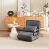 NicBex Small Folding Sofa Bed Recliner with 5-Position Adjustable Backrest, Upholstered Sleeper Chair for Living Room & Bedroom - 4 of 4