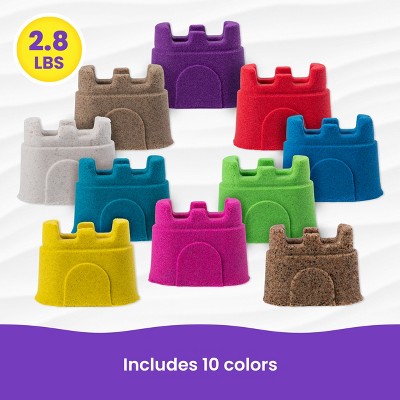Kinetic Sand Castle Containers 10-Pack Multicolor Sensory Toy