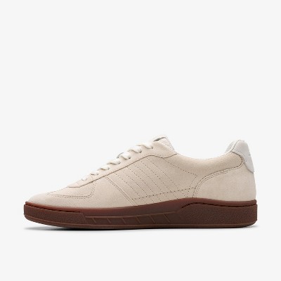 Clarks Mens Craft Rally Ace Off White Suede Shoes 10 Medium — фото 3
