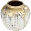 Dahlia Studios Helene 9" High Matte Gold and Gray Decorative Vase - 4 of 4