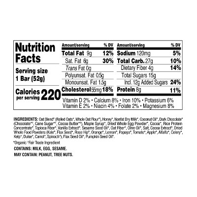 Perfect Snacks Oat Butter Brownie Batter Refrigerated Protein Bars - 8.3oz/4ct