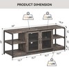 TV Stand for 65+ Inch TV, Industrial Entertainment Center TV Media Console Cabinet - 4 of 4