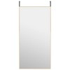 vidaXL Gold Door Mirror - Full-Length Aluminum Frame - 19.7"x39.4" Size - Suitable for Bedroom, Living Room, Hallways - Easy Installation - 2 of 4