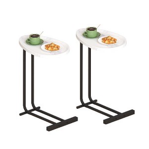 NicBex Modern C-Shaped Side Table, Lightweight End Table for Sofa, C Small Table for Bedside, Couch Side Tables with Metal Frame Slide, Bed Side Table - 1 of 4