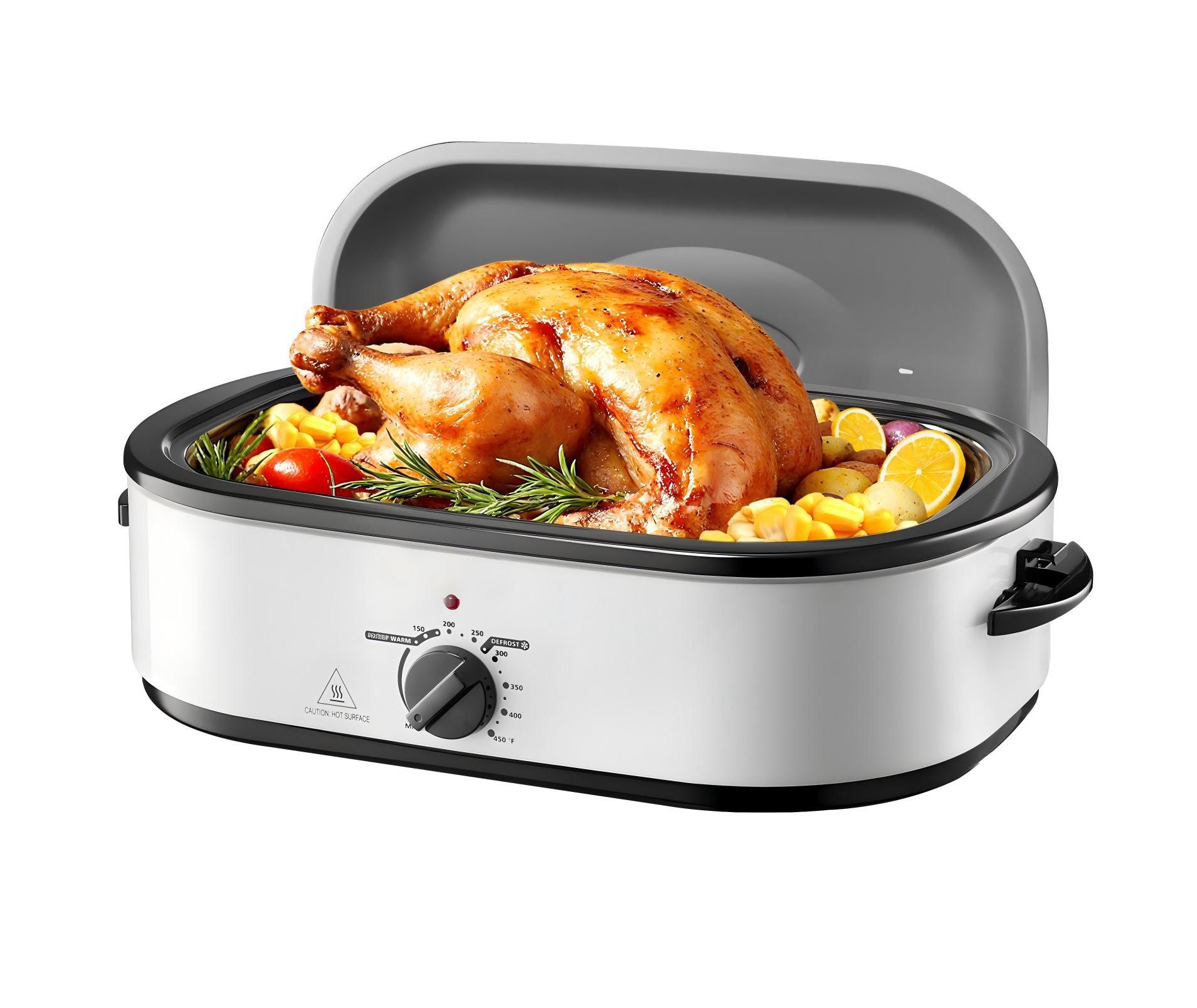 Electric Roaster Oven 18 Quart with Adjustable Temperature and Self-Basting Lid