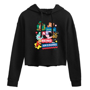 Women's - Disney - Another Day Of Being Awesome Cropped Graphic Hoodie - 1 of 3
