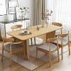 67" Farmhouse Large Rectangle Yellow Dining Table for 4-6 People with V-Shaped Legs for Dining Room and Living Room - 2 of 4