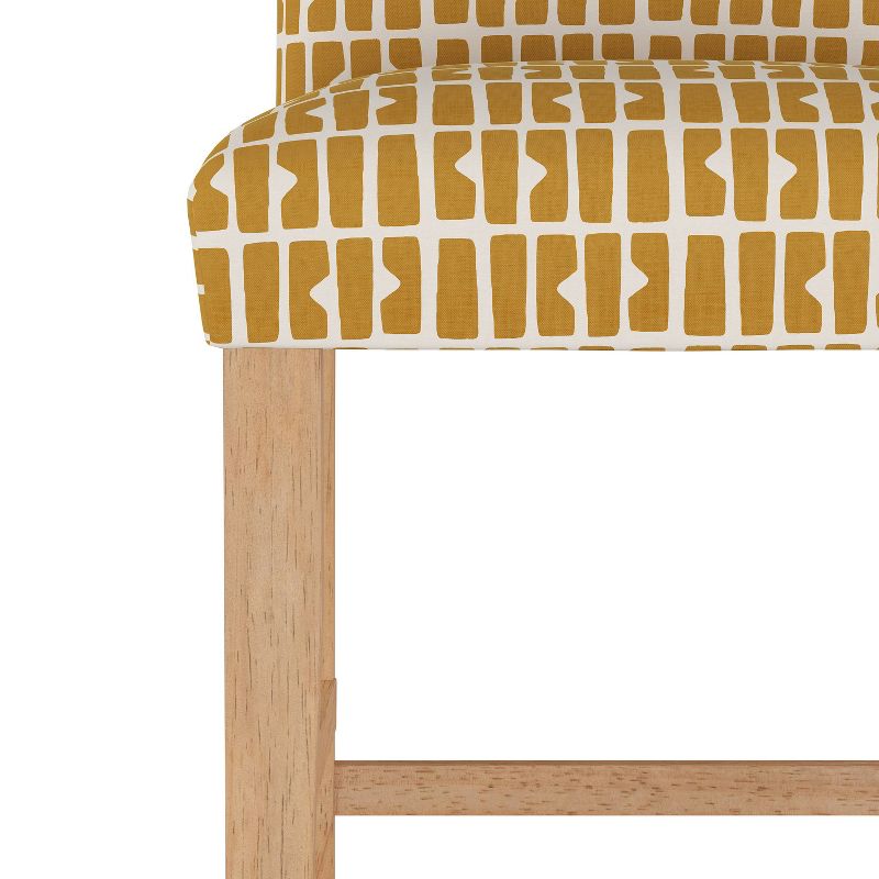Skyline Furniture Hendrix Counter Height Barstool Bloc Panel Mustard, 5 of 10