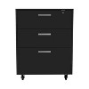 NicBex 3-Drawer Mobile File Cabinet Contemporary Under Desk Storage Filing Cabinet Office Cabinet for Home, Office - 3 of 4