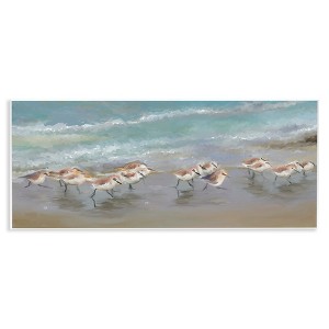 Stupell Industries Sandpiper Flock Shoreline Splashing, 7" x 17" - 1 of 4