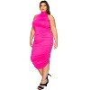 L I V D Women's Izzy Side Ruched Halter Neck Dress - 2 of 3