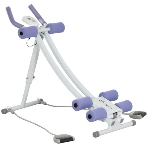 Pink Exercise Ab Abdominal Cruncher Trainer Machine Body Shaper Fitness  Equipment Gym 