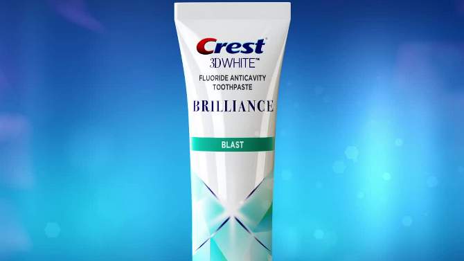 Crest 3D White Brilliance Blast Whitening Toothpaste Energizing Mint - 3.5oz, 2 of 15, play video