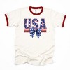 Simply Sage Market Coquette USA Bow Ringer Tee - 2 of 4
