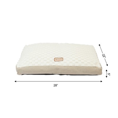 Large Beige and White Polyfill Dog Mat with Handle
