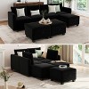 Modular U-Shaped Sleeper Sectional Sofa with Storage, Convertible Couch for Large Living Rooms - 2 of 2