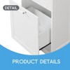 68" Tall Bathroom Storage Cabinet Wooden Floor Cabinet with 2 Different Size Drawers Freestanding Cupboard,Adjustable Shelf - Leovsnove - 4 of 4