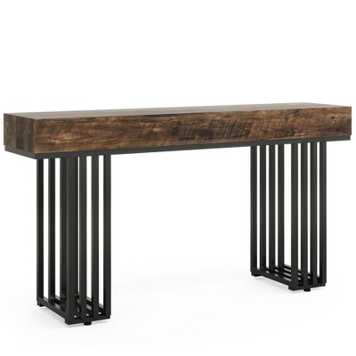 Resenkos Entryway Table, Console Sofa Table,55-inch Console Table, Modern Entryway Table with Metal Legs,Rustic