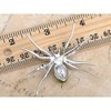Anna-Kaci Women's Rhinestone Spider Brooch Pin with Black Gemstone Accents - 4 of 4