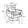 360° Swivel Accent Chair with Fabric Upholstery & Gold Metal Base,Mid-Century Modern Comfy Barrel Chair for Living Room,Bedroom-Baofuwish - 4 of 4