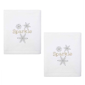 Avanti Snowflake 2-Pack Hand Towel Set - 1 of 3