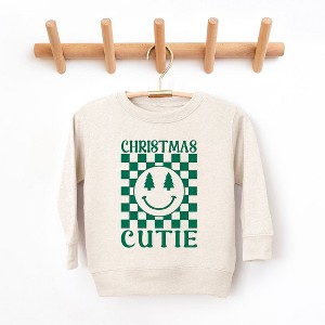 The Juniper Shop Christmas Cutie Checkered Youth Ultra-Soft Graphic Sweatshirt - 1 of 3