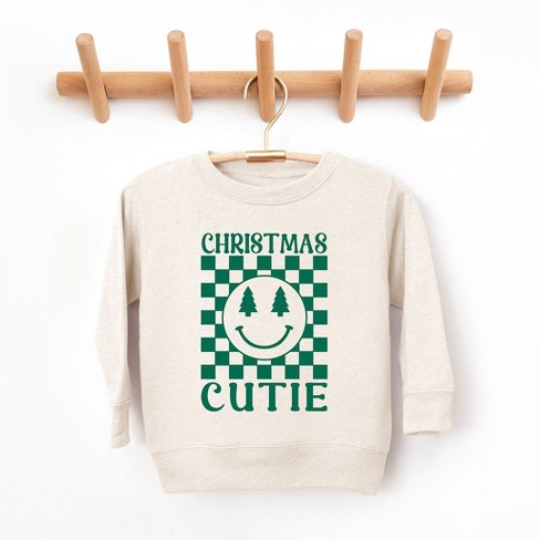 The Juniper Shop Christmas Cutie Checkered Youth Ultra-Soft Graphic Sweatshirt - image 1 of 3