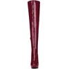 Allegra K Women's Platform Round Toe Chunky Heels Over the Knee High Boots - 3 of 4