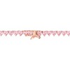 EVERLY JEWELRY | Rose Plated Sterling Silver 31.2 CT TGW Pink Cubic Zirconia Necklace, 18.5-inch - 4 of 4
