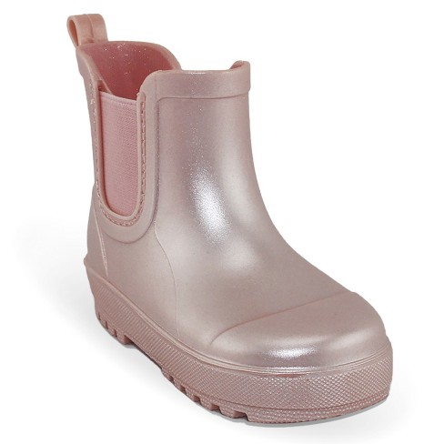 Bearpaw Toddler And Kids Chelsea Rain Boots Rose Gold Gloss Size 4t Target