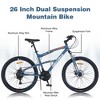 26 inch Mountain Bike 21-Speed Dual Suspension Aluminum Alloy Frame For Men and Women's Bike - 2 of 4